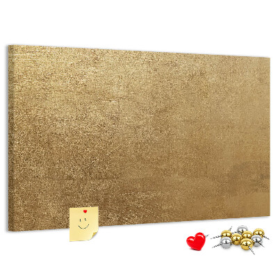 Lavagna di sughero con trama dorata dallo stile minimalista
