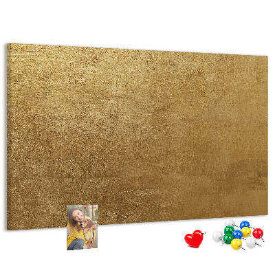 Lavagna di sughero con trama dorata dallo stile minimalista