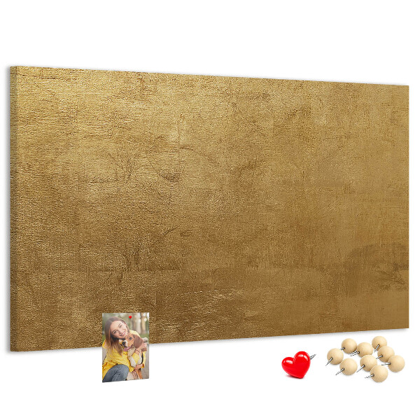 Lavagna di sughero con trama dorata dallo stile minimalista