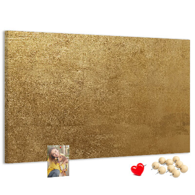 Lavagna di sughero con trama dorata dallo stile minimalista