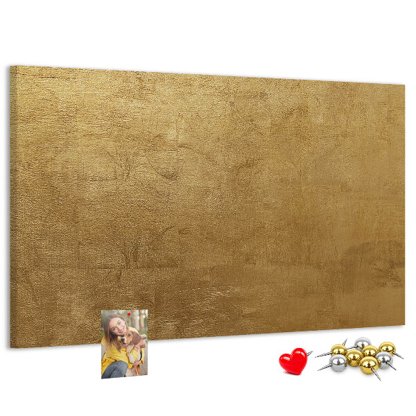 Lavagna di sughero con trama dorata dallo stile minimalista
