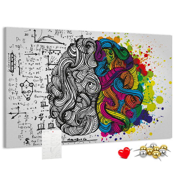 Bacheca in sughero con design creativo a tema cervello
