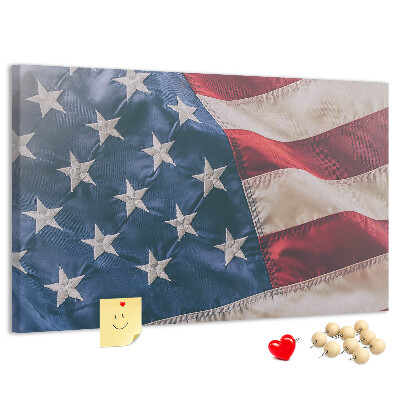 Bacheca in sughero con design a bandiera americana