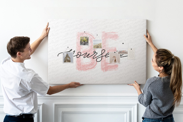 Lavagna di sughero bacheca creativa per appunti e decorazioni