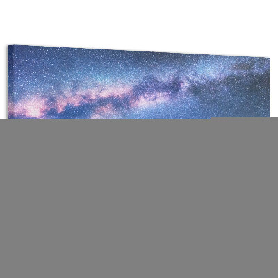 Bacheca in sughero con stampa cielo notturno sopra un paesaggio montano