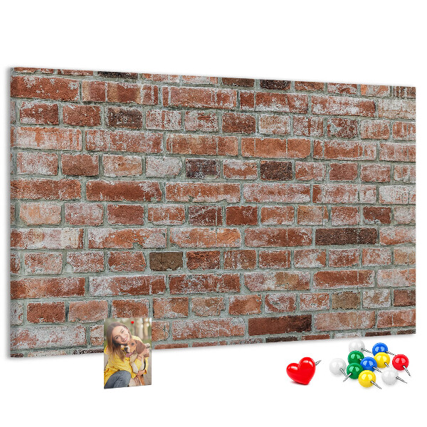 Lavagna di sughero con finitura naturale effetto muro in mattoni