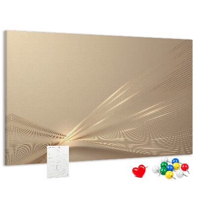 Lavagna di sughero con linee delicate nelle tonalità del beige