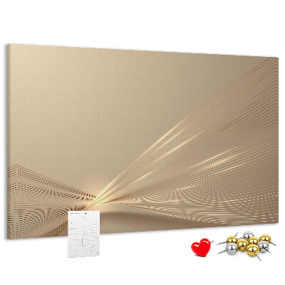 Lavagna di sughero con linee delicate nelle tonalità del beige