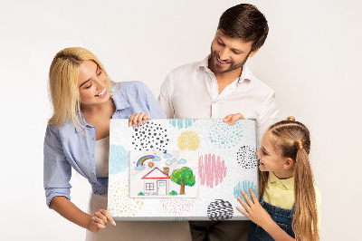 Bacheca in sughero con forme colorate in una varietà di motivi
