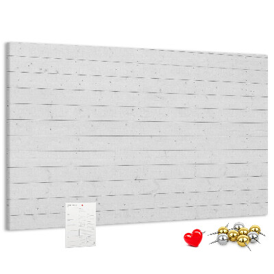 Bacheca in sughero bianca in stile legno