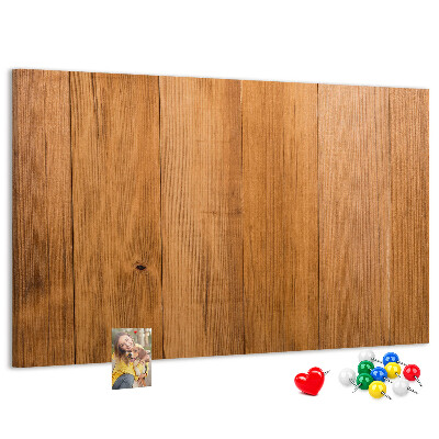 Bacheca in sughero con cornice in legno e puntine colorate