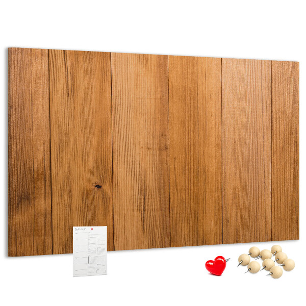 Bacheca in sughero con cornice in legno e puntine colorate