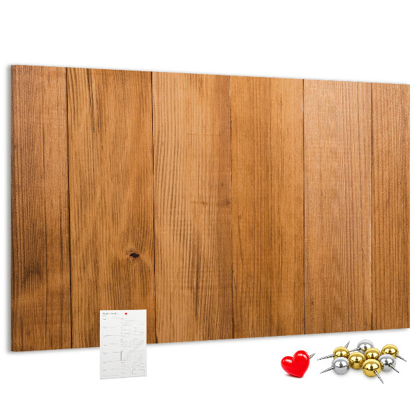 Bacheca in sughero con cornice in legno e puntine colorate
