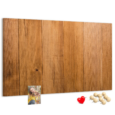 Bacheca in sughero con cornice in legno e puntine colorate