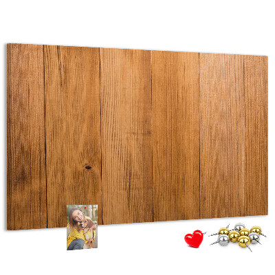 Bacheca in sughero con cornice in legno e puntine colorate