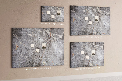Lavagna di sughero con elegante motivo effetto marmo grigio venato