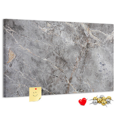 Lavagna di sughero con elegante motivo effetto marmo grigio venato