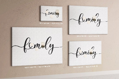 Lavagna di sughero con design elegante per ricordi di famiglia