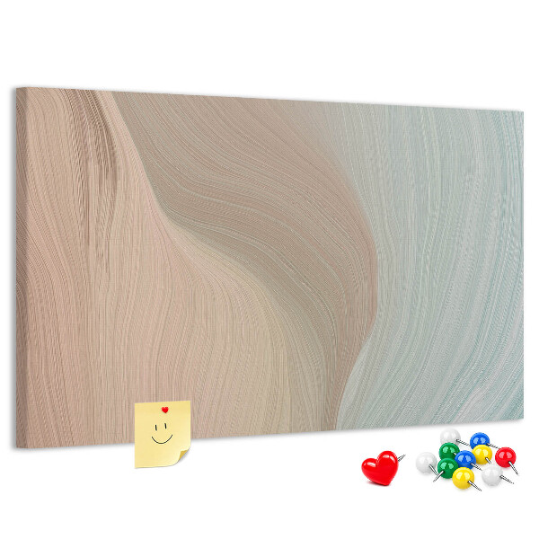 Lavagna di sughero con design a onde delicate in tonalità pastello