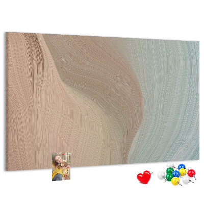 Lavagna di sughero con design a onde delicate in tonalità pastello