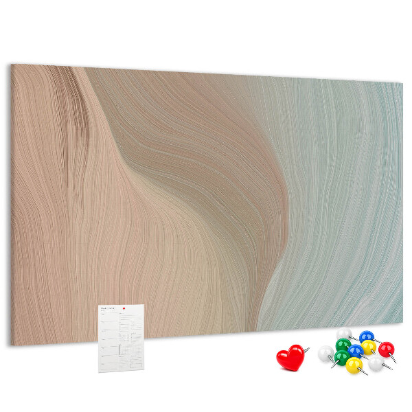 Lavagna di sughero con design a onde delicate in tonalità pastello