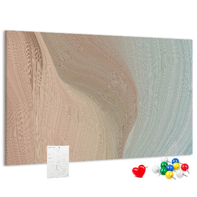 Lavagna di sughero con design a onde delicate in tonalità pastello