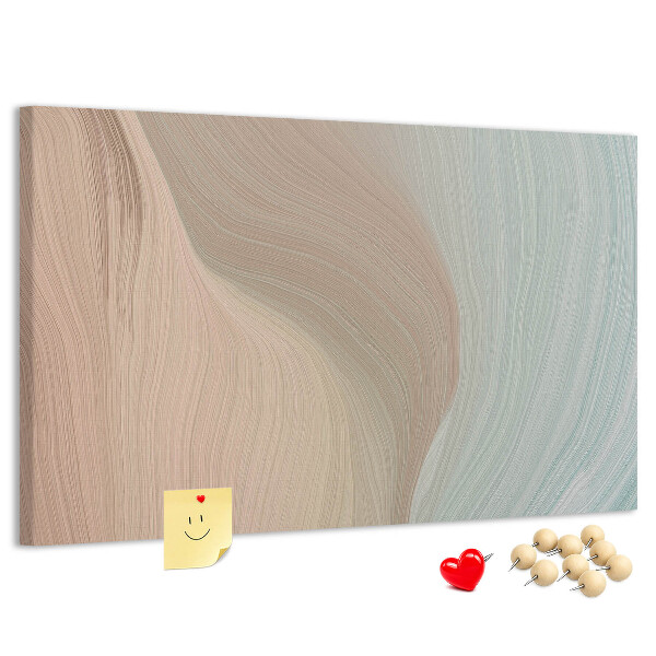 Lavagna di sughero con design a onde delicate in tonalità pastello