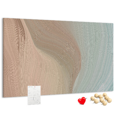 Lavagna di sughero con design a onde delicate in tonalità pastello