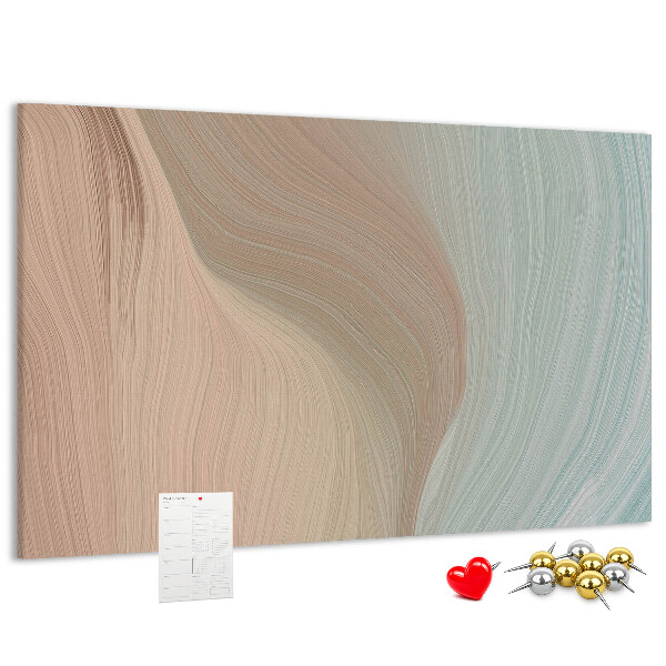 Lavagna di sughero con design a onde delicate in tonalità pastello