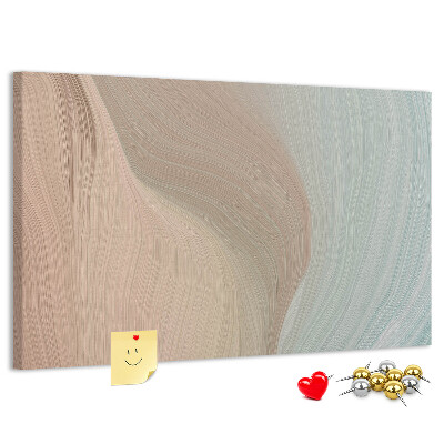 Lavagna di sughero con design a onde delicate in tonalità pastello