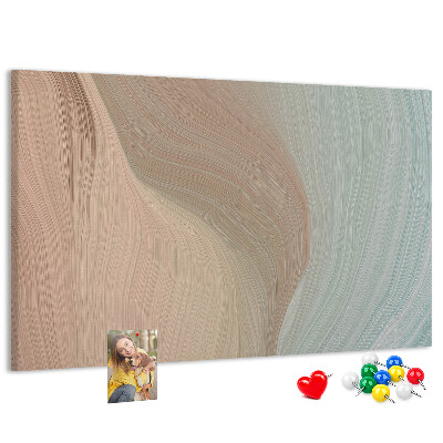 Lavagna di sughero con design a onde delicate in tonalità pastello