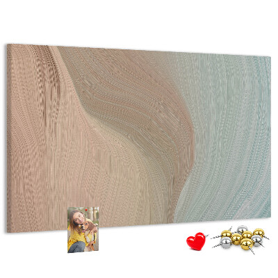 Lavagna di sughero con design a onde delicate in tonalità pastello