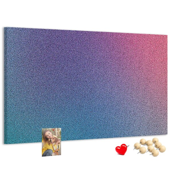Bacheca in sughero sfumatura di colore nelle tonalità del viola