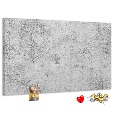 Bacheca in sughero con motivo a texture effetto cemento grigio