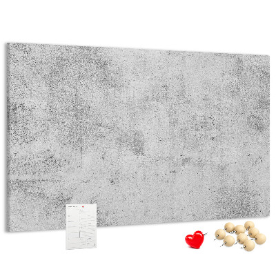 Bacheca in sughero con motivo a texture effetto cemento grigio