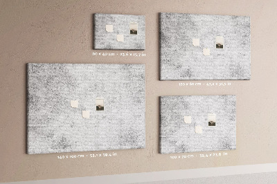 Bacheca in sughero con motivo a texture effetto cemento grigio