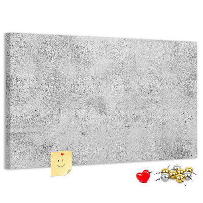 Bacheca in sughero con motivo a texture effetto cemento grigio