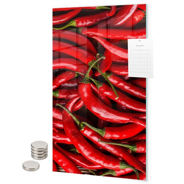 Lavagna magnetica da parete Peperoncini piccanti