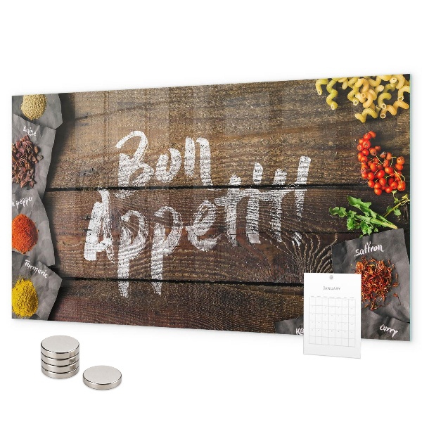 Lavagna magnetica iscrizione Bon appetit