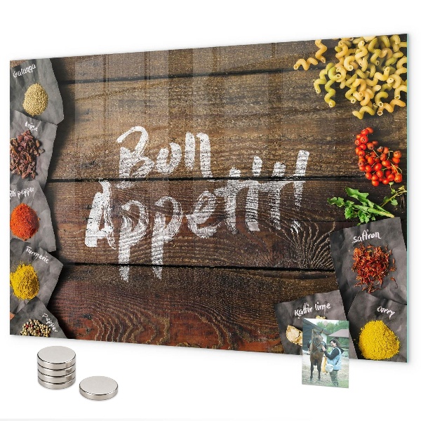 Lavagna magnetica iscrizione Bon appetit