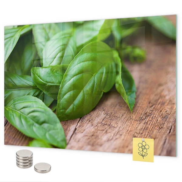 Lavagna magnetica foglie di basilico