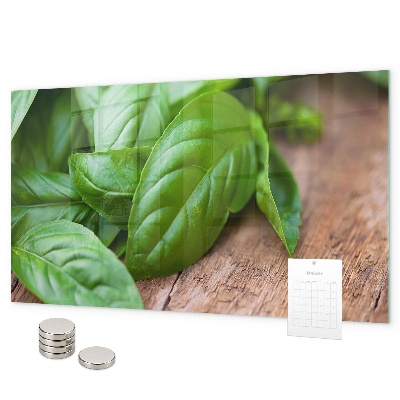 Lavagna magnetica foglie di basilico