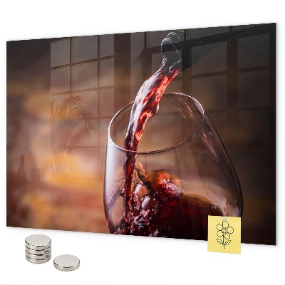 Lavagna magnetica Un bicchiere di vino