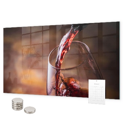 Lavagna magnetica Un bicchiere di vino