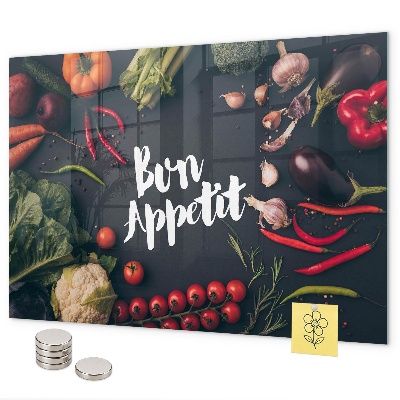 Lavagna magnetica per calamite La scritta Bon appetit