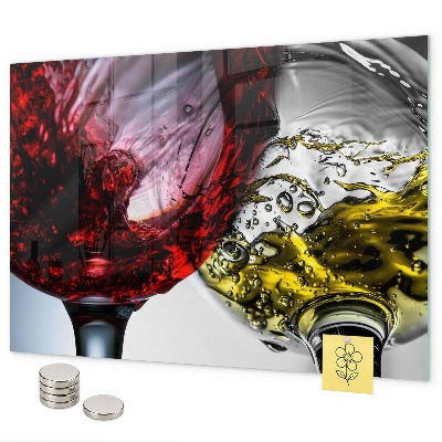 Lavagna magnetica per calamite Bicchieri di vino