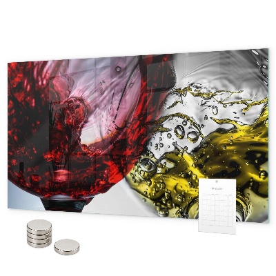 Lavagna magnetica per calamite Bicchieri di vino