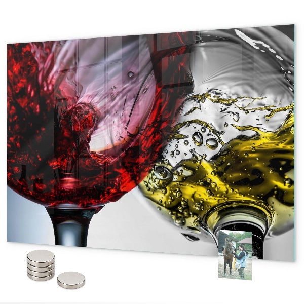 Lavagna magnetica per calamite Bicchieri di vino