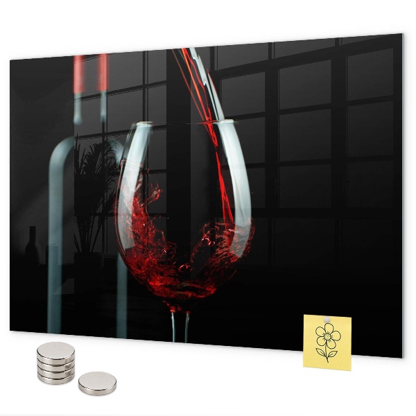 Lavagna magnetica Una bottiglia di vino