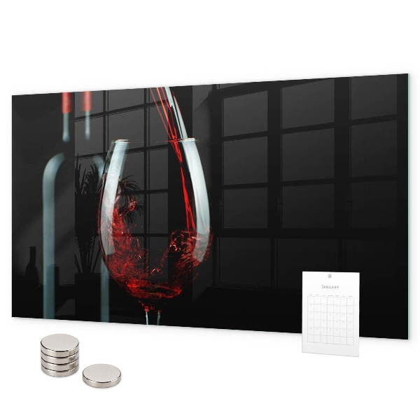 Lavagna magnetica Una bottiglia di vino